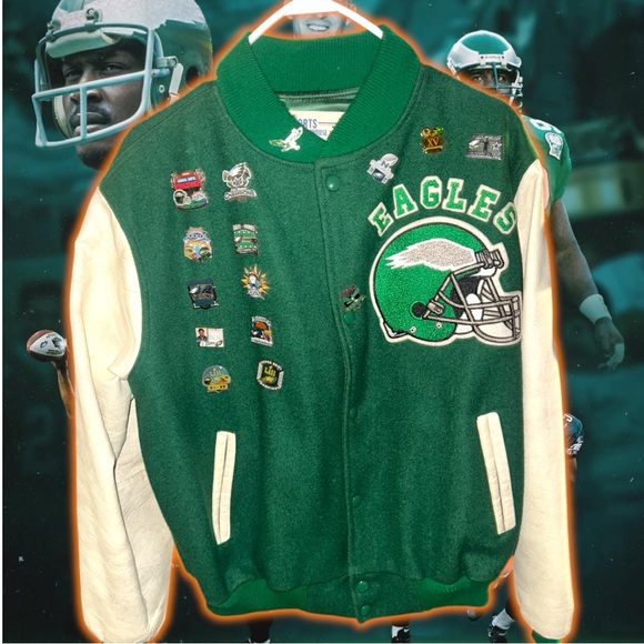 💎 ViNTaGe💎 PHiLaDeLPHiA EaGLeS 🦅 LeTTerMan JaCKeT 🧥 - Picture 10 of 11